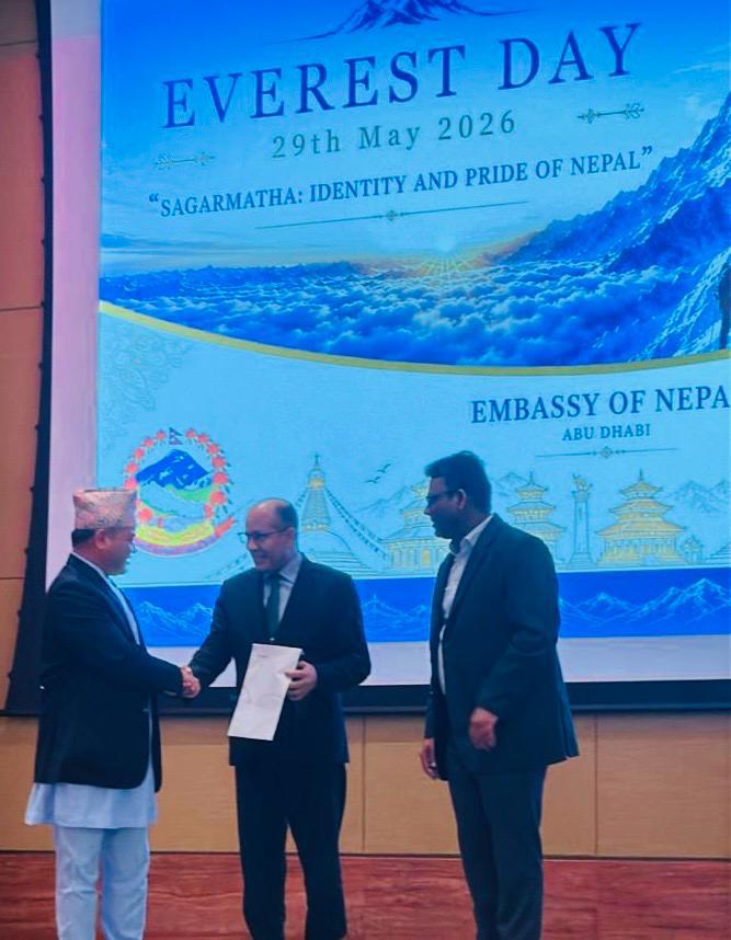 Nepal Embassy in Abu Dhabi Celebrates “Everest Day” and Honors UAE Heroes as the First Arab Team to Climb the World’s Highest Peak