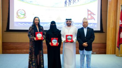 The Nepalese Embassy in Abu Dhabi celebrates Mount Everest.