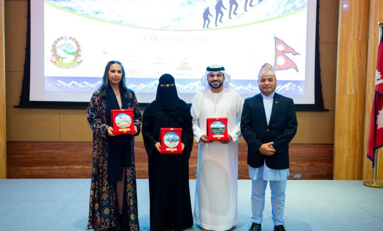 The Nepalese Embassy in Abu Dhabi celebrates  Mount Everest. 