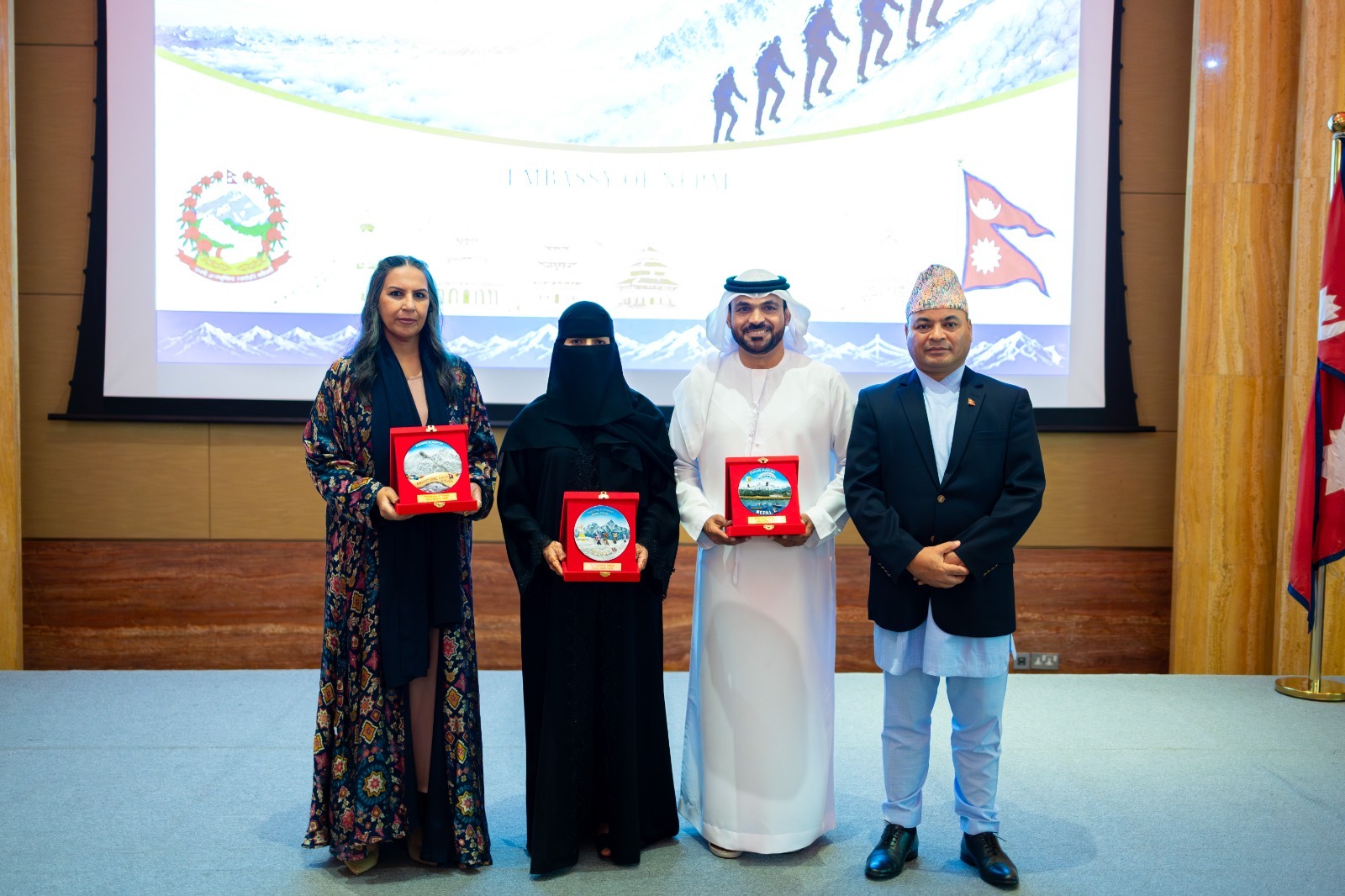 The Nepalese Embassy in Abu Dhabi celebrates  Mount Everest. 