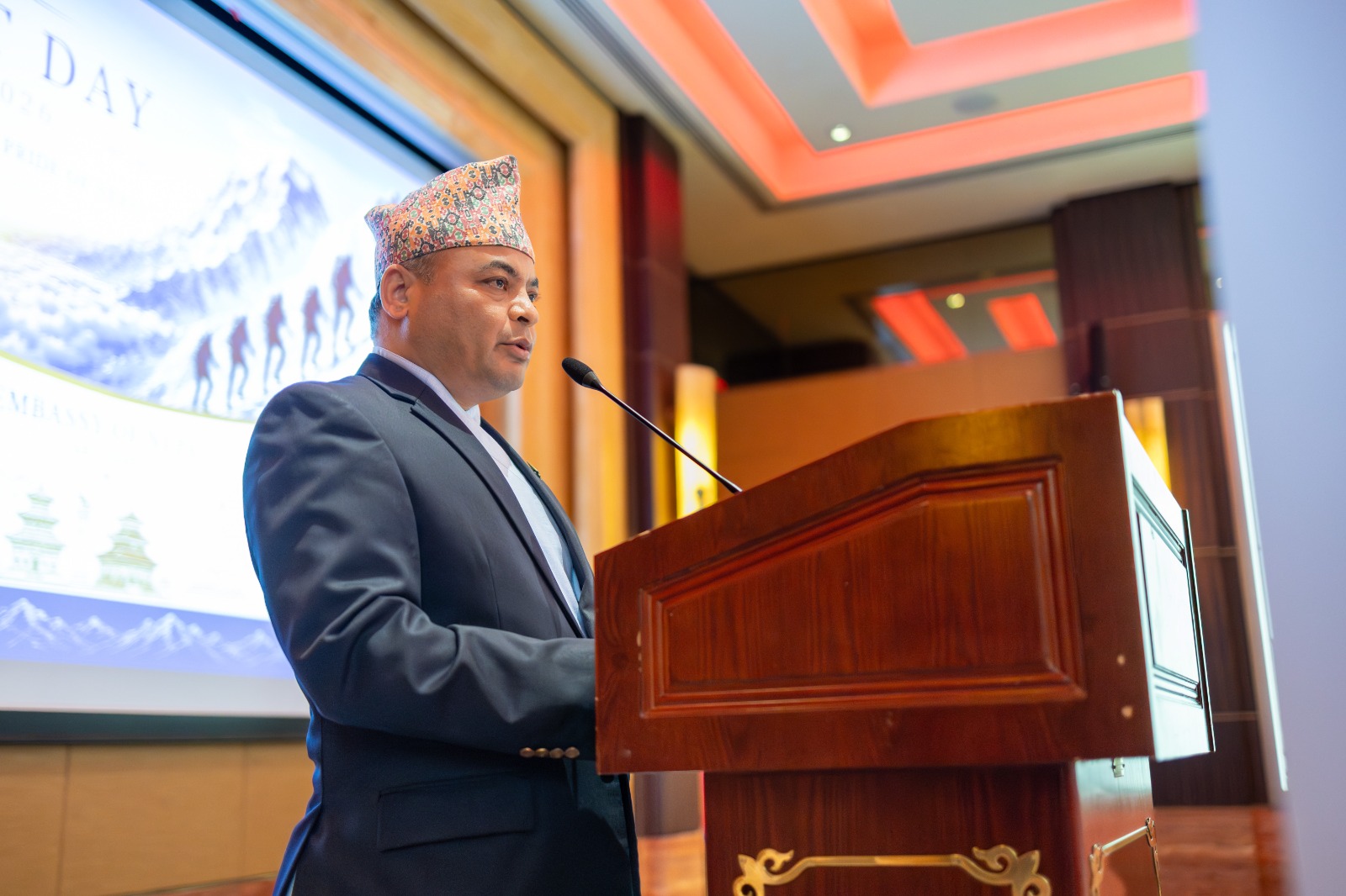 The Nepalese Embassy in Abu Dhabi celebrates  Mount Everest. 