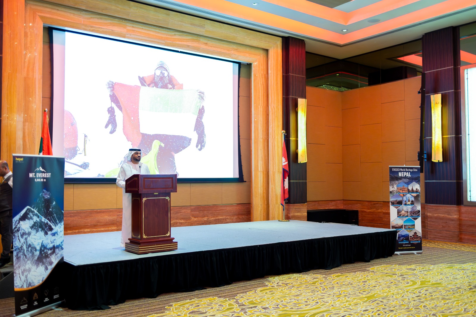 The Nepalese Embassy in Abu Dhabi celebrates  Mount Everest. 