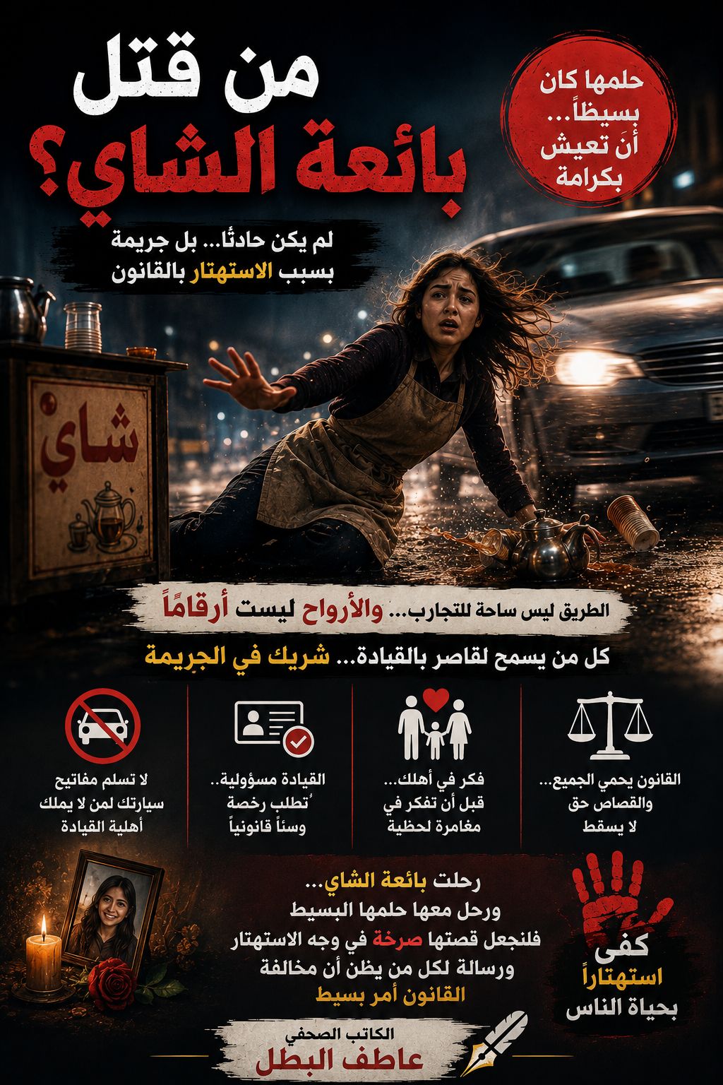 عاطف البطل يكتب : من قتل بائعة الشاي؟